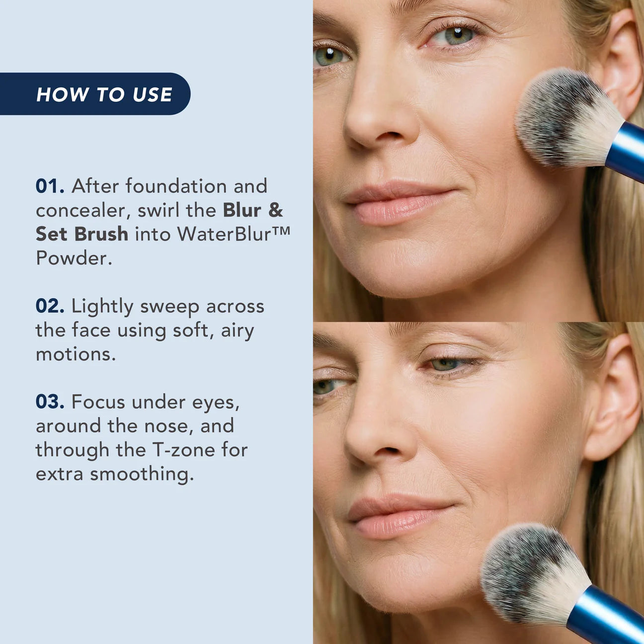 WaterBlur™ — Hydrating Setting Powder & Brush